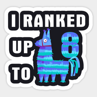 I Ranked Up To 8 Birthday Video Game Llama Sticker